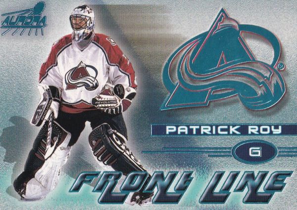 insert karta PATRICK ROY 98-99 Aurora Front Line Ice Blue /15